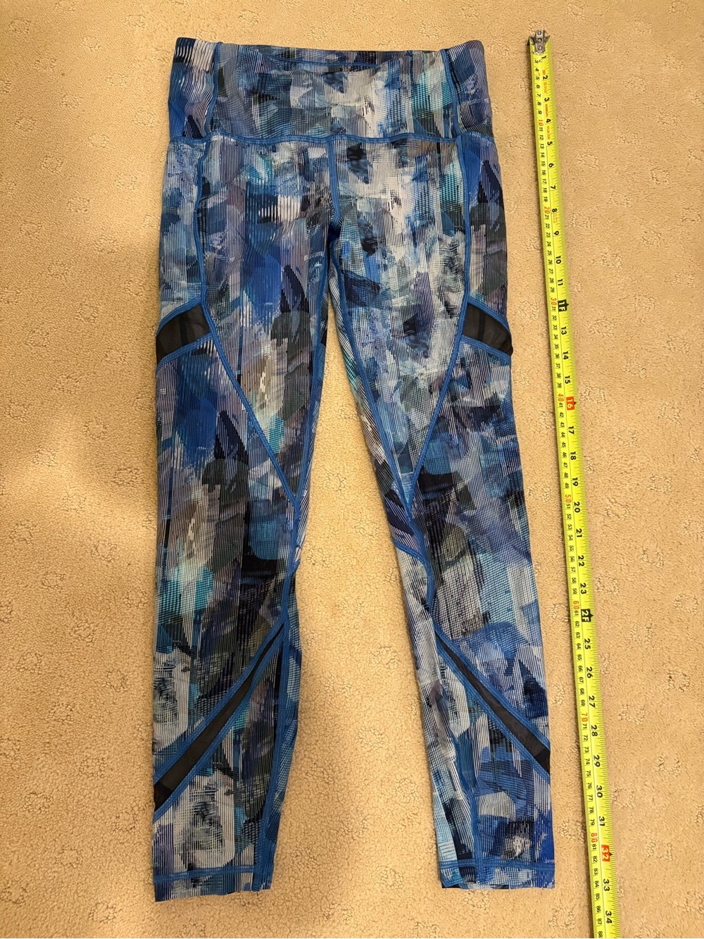 lululemon athletica Blue Abstract Print Jeggings